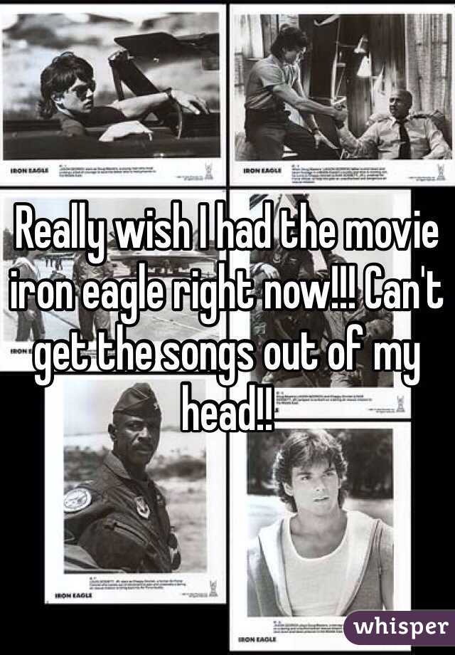 Really wish I had the movie iron eagle right now!!! Can't get the songs out of my head!!