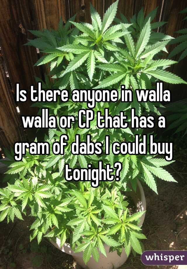 Is there anyone in walla walla or CP that has a gram of dabs I could buy tonight?