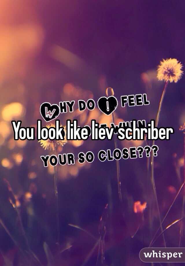 You look like liev schriber