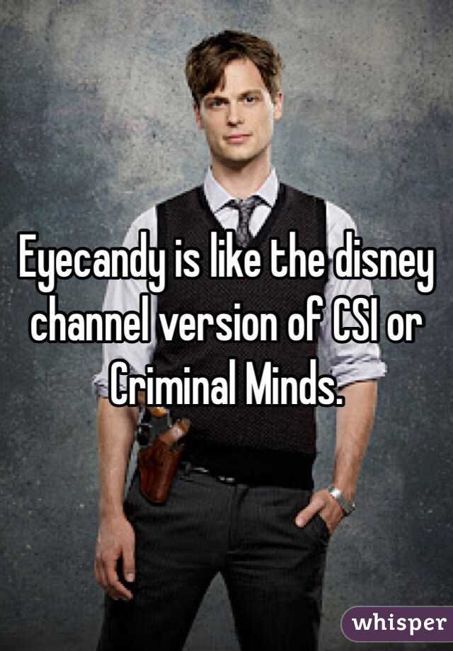 Eyecandy is like the disney channel version of CSI or Criminal Minds.