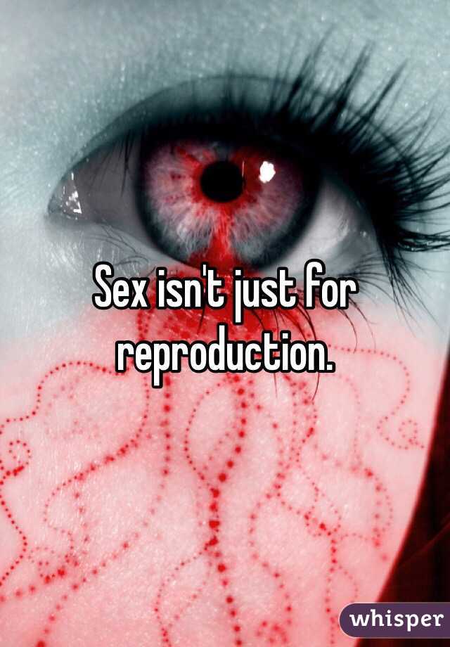 Sex isn't just for reproduction. 