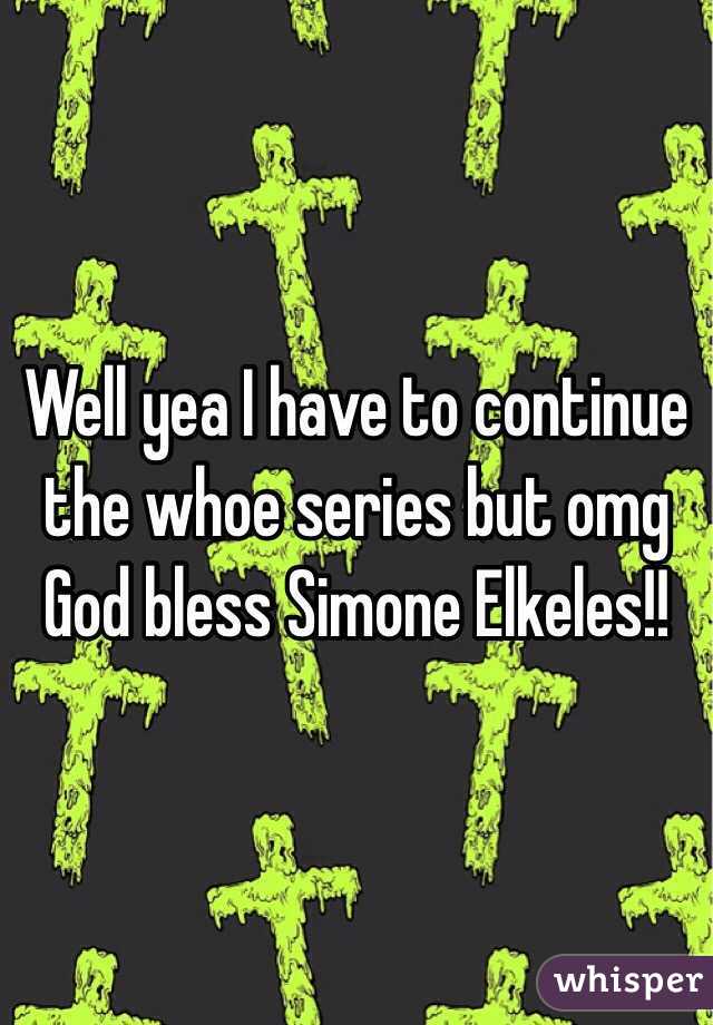 Well yea I have to continue the whoe series but omg God bless Simone Elkeles!!