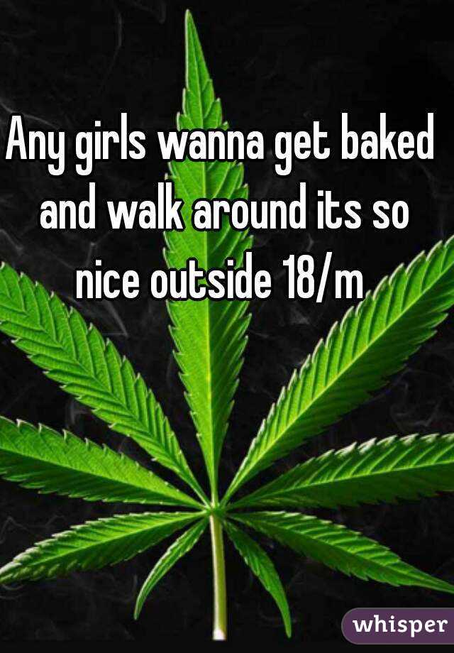 Any girls wanna get baked and walk around its so nice outside 18/m 