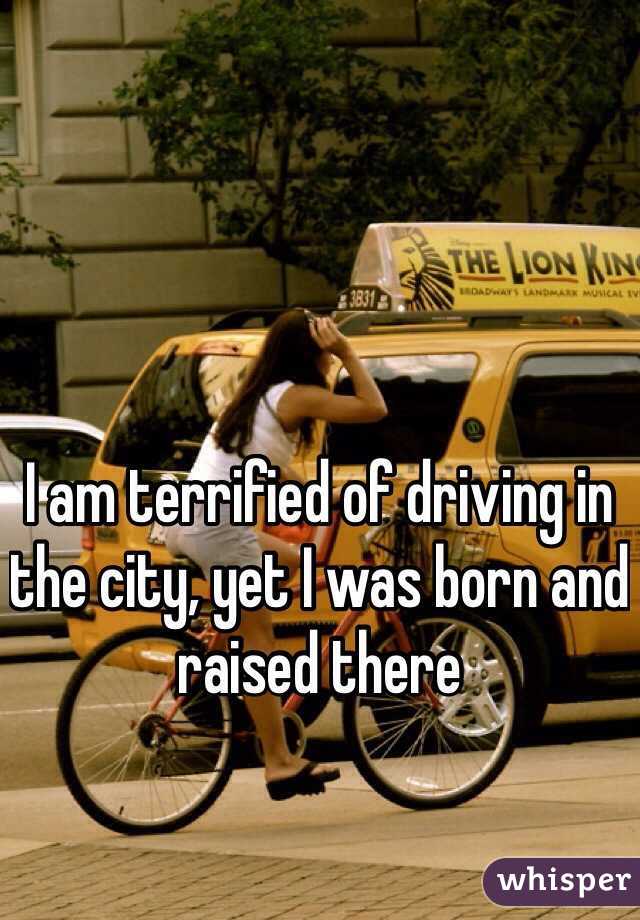 I am terrified of driving in the city, yet I was born and raised there