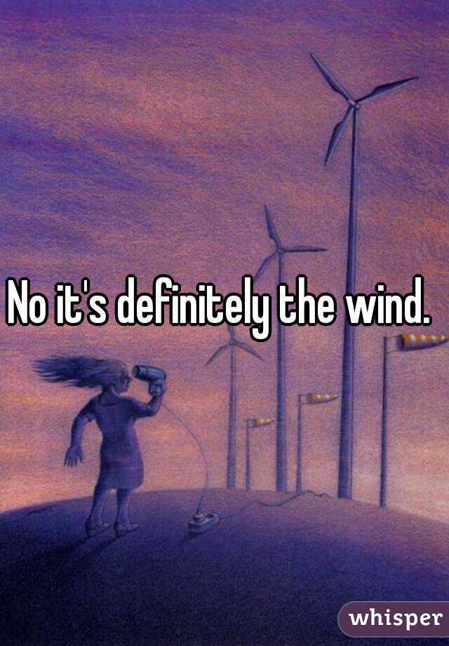 No it's definitely the wind. 