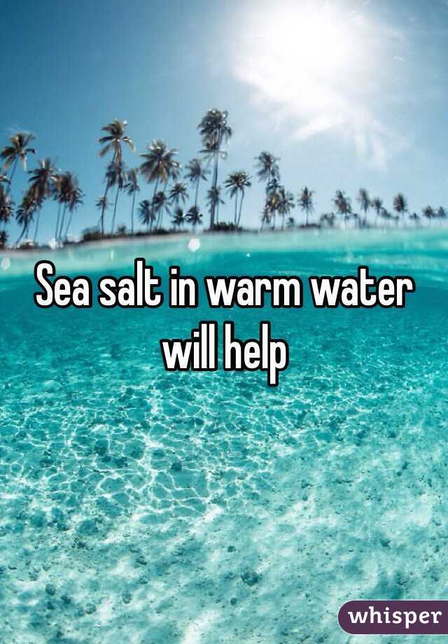 Sea salt in warm water will help  