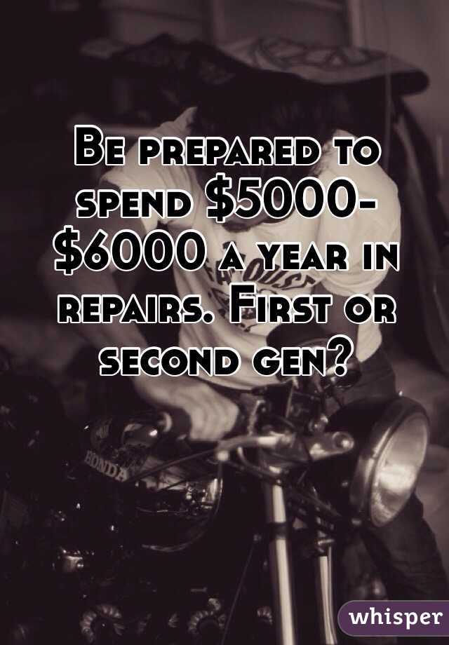 Be prepared to spend $5000-$6000 a year in repairs. First or second gen?