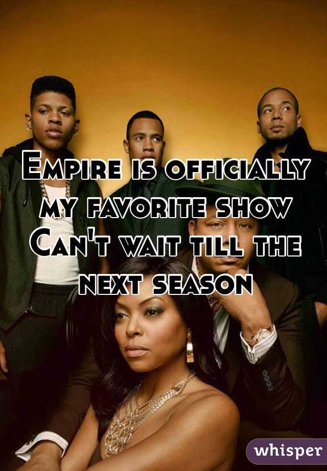 Empire is officially my favorite show 
Can't wait till the next season 