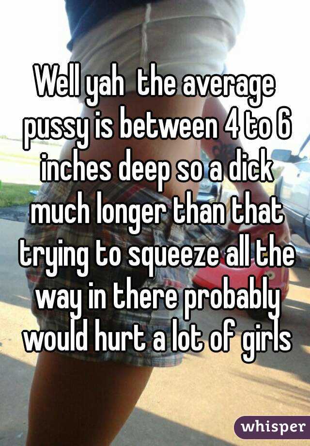 Well yah  the average pussy is between 4 to 6 inches deep so a dick much longer than that trying to squeeze all the way in there probably would hurt a lot of girls