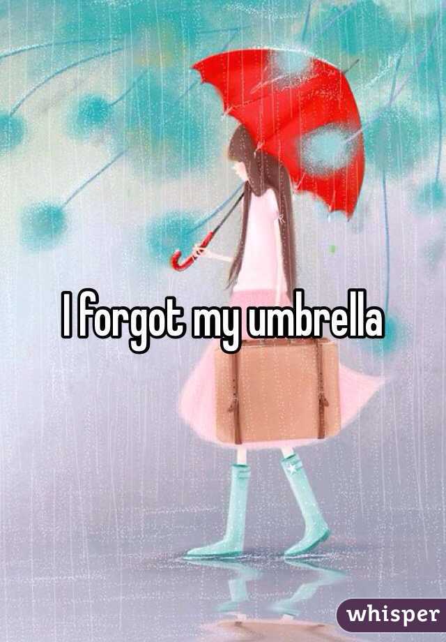I forgot my umbrella
