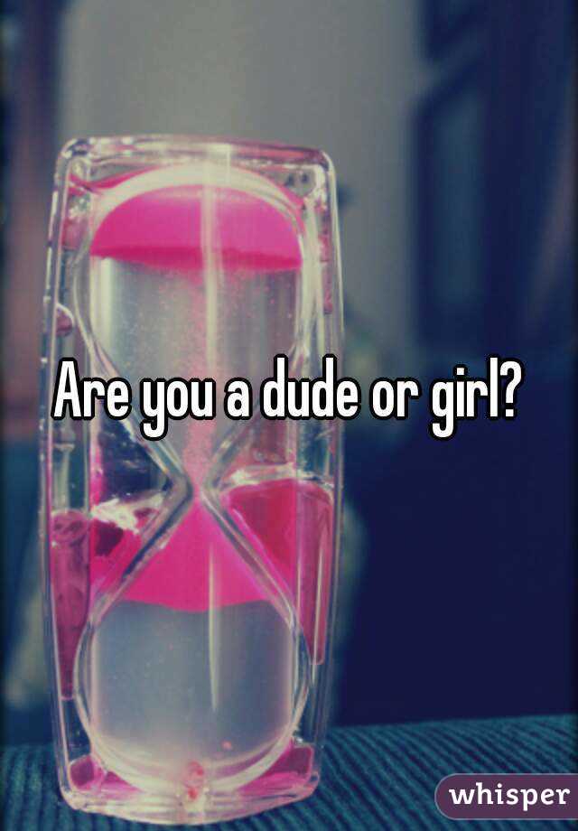 Are you a dude or girl?