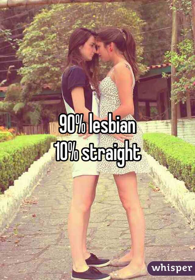 90% lesbian
10% straight