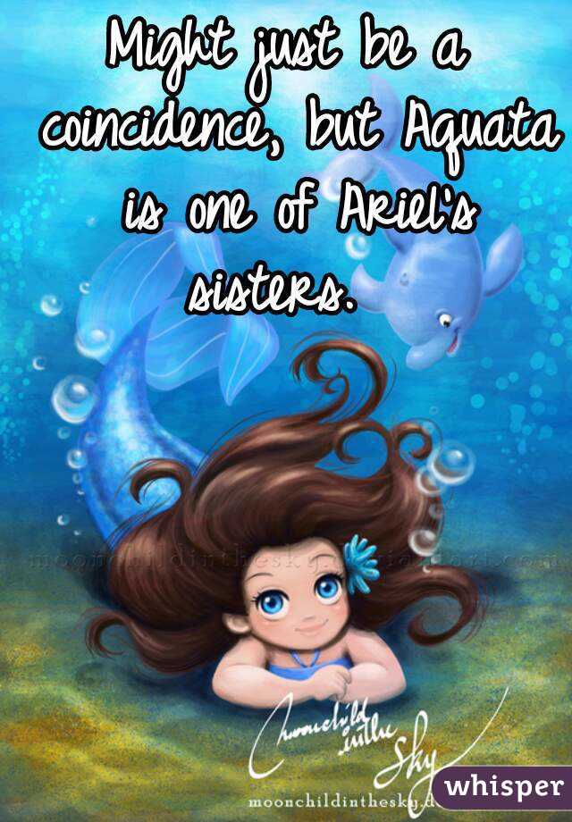 Might just be a coincidence, but Aquata is one of Ariel's sisters.  