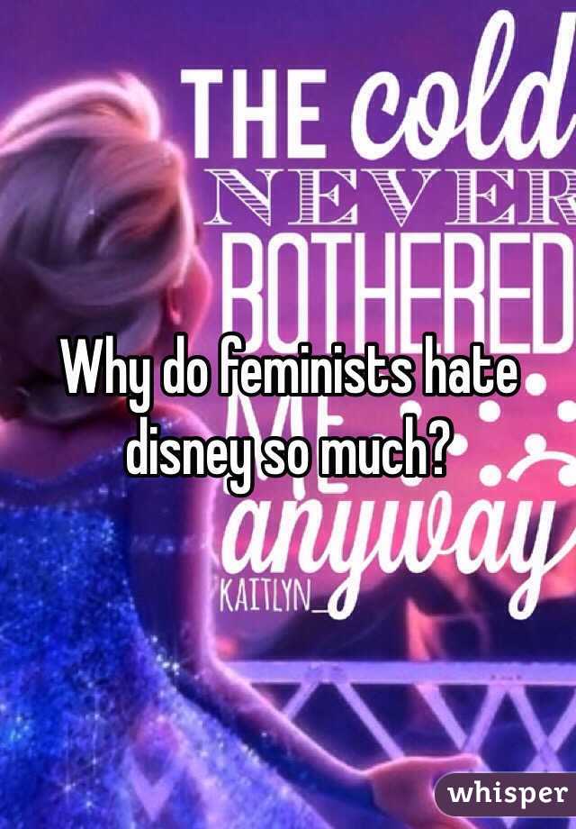 Why do feminists hate disney so much?