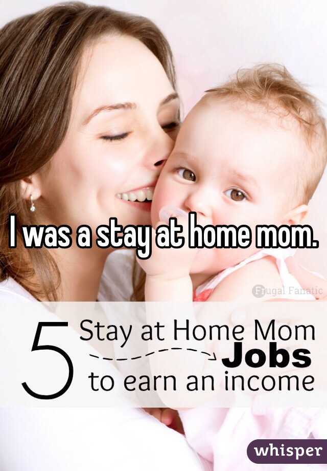 I was a stay at home mom.