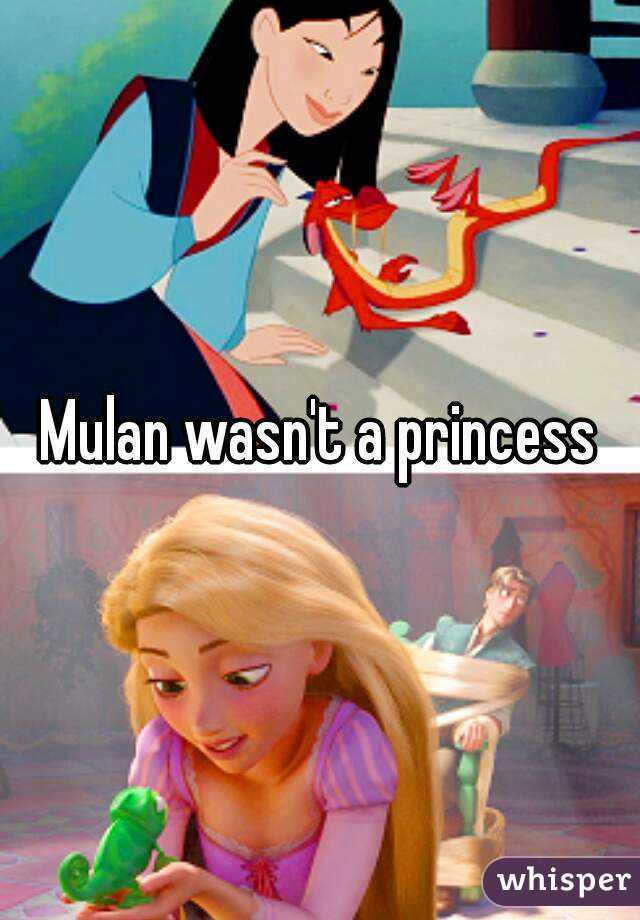 Mulan wasn't a princess