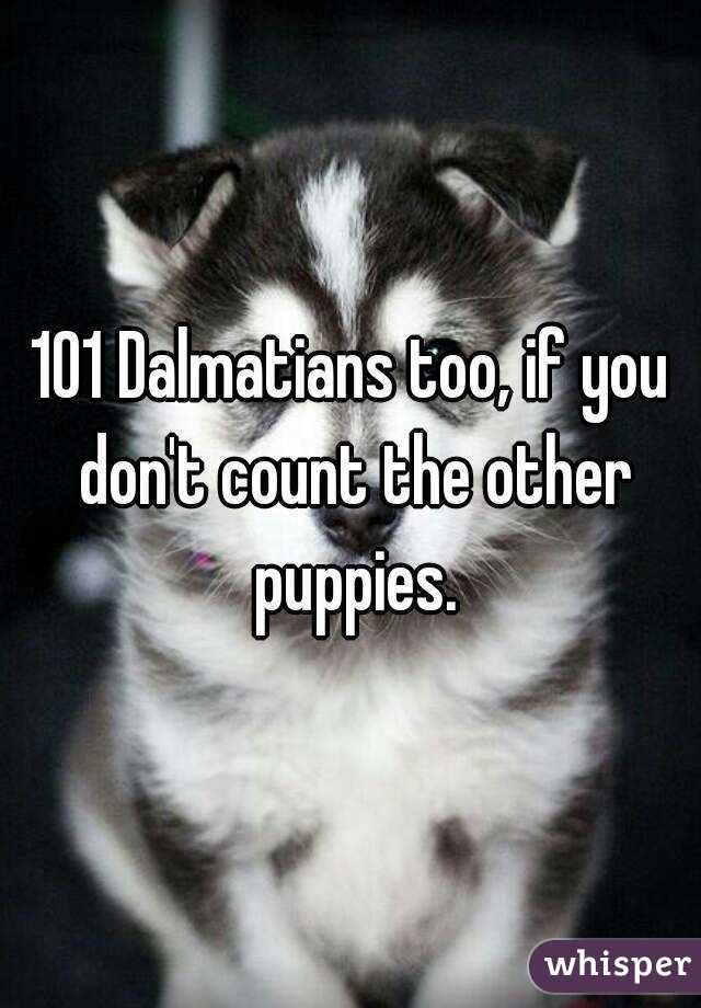 101 Dalmatians too, if you don't count the other puppies.