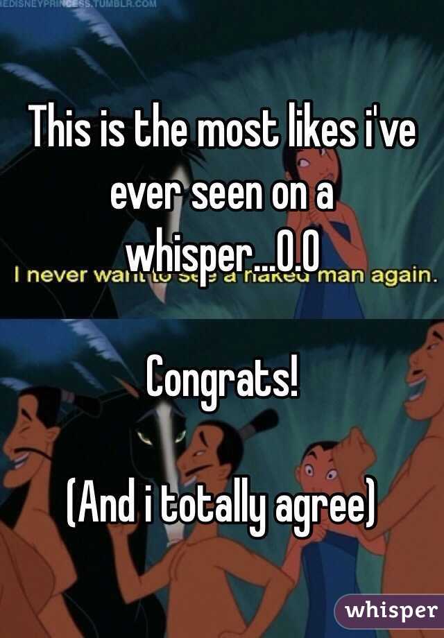 This is the most likes i've ever seen on a whisper...O.O

Congrats!

(And i totally agree)