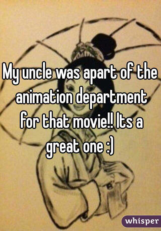 My uncle was apart of the animation department for that movie!! Its a great one :) 