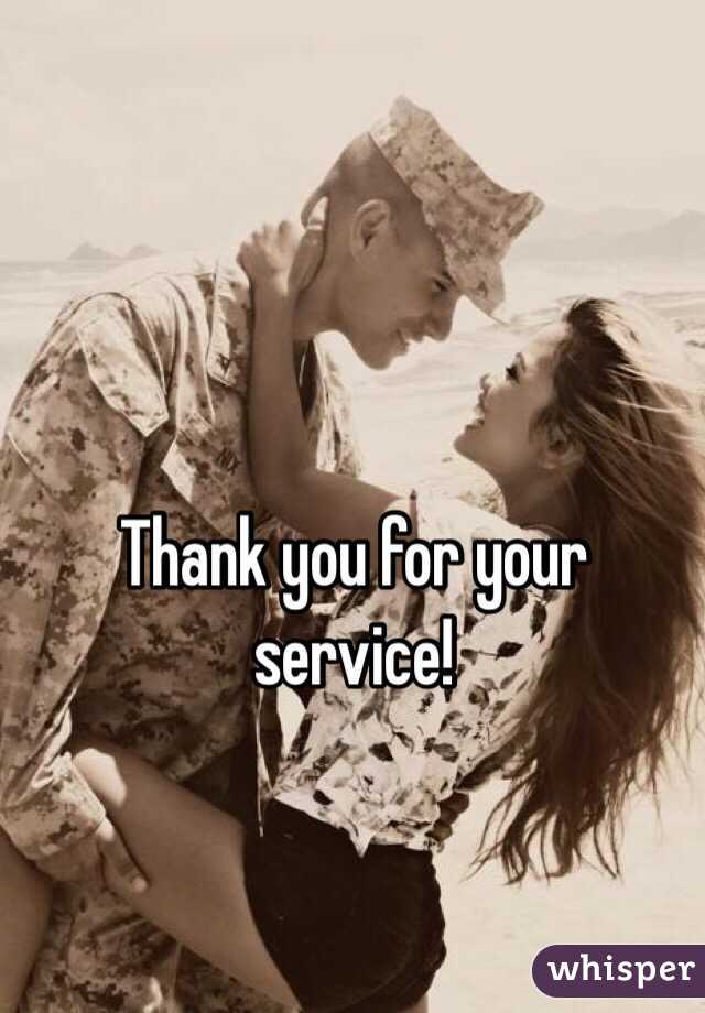 Thank you for your service! 