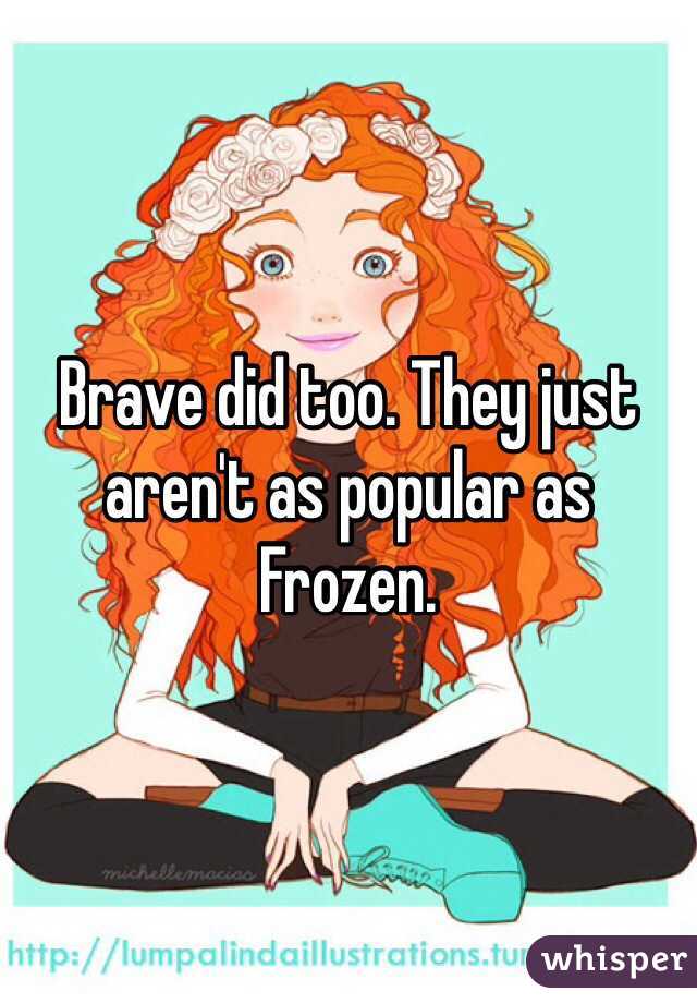 Brave did too. They just aren't as popular as Frozen.