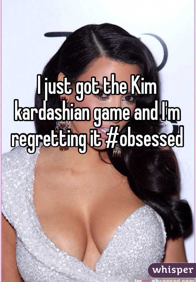 I just got the Kim kardashian game and I'm regretting it #obsessed