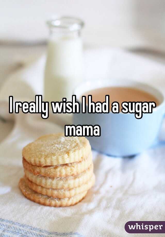 I really wish I had a sugar  mama