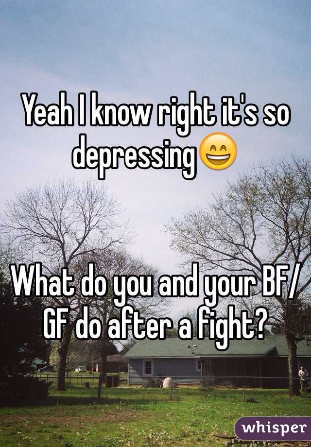 Yeah I know right it's so depressing😄


What do you and your BF/GF do after a fight?