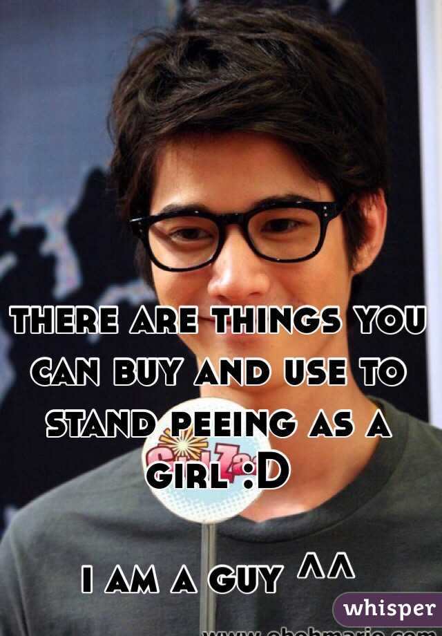 there are things you can buy and use to stand peeing as a girl :D

i am a guy ^^