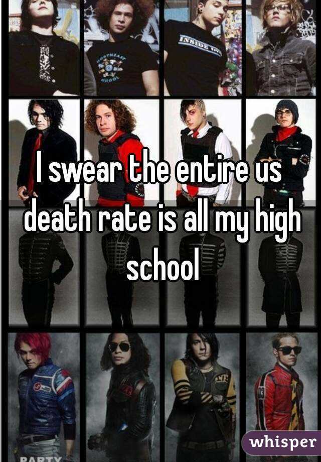 I swear the entire us death rate is all my high school