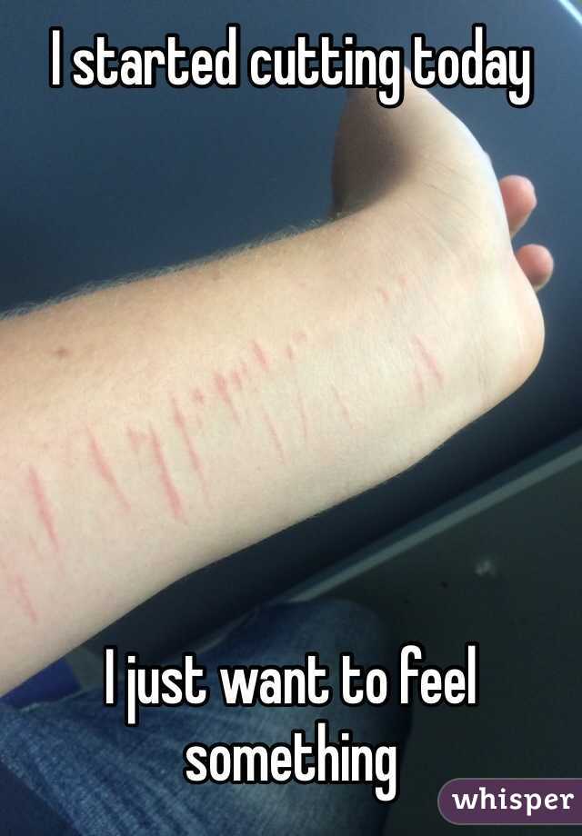 I started cutting today







I just want to feel something