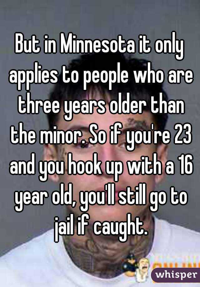 But in Minnesota it only applies to people who are three years older than the minor. So if you're 23 and you hook up with a 16 year old, you'll still go to jail if caught.