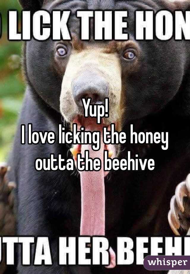 Yup!
I love licking the honey outta the beehive 