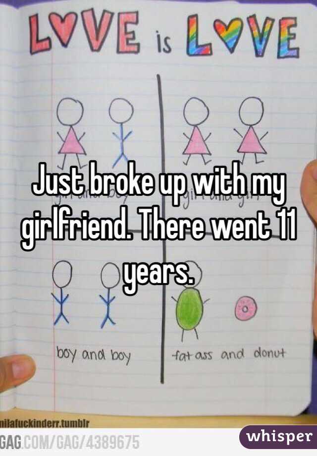 Just broke up with my girlfriend. There went 11 years. 