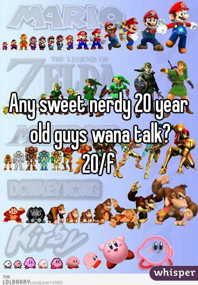 Any sweet nerdy 20 year old guys wana talk?
20/f
