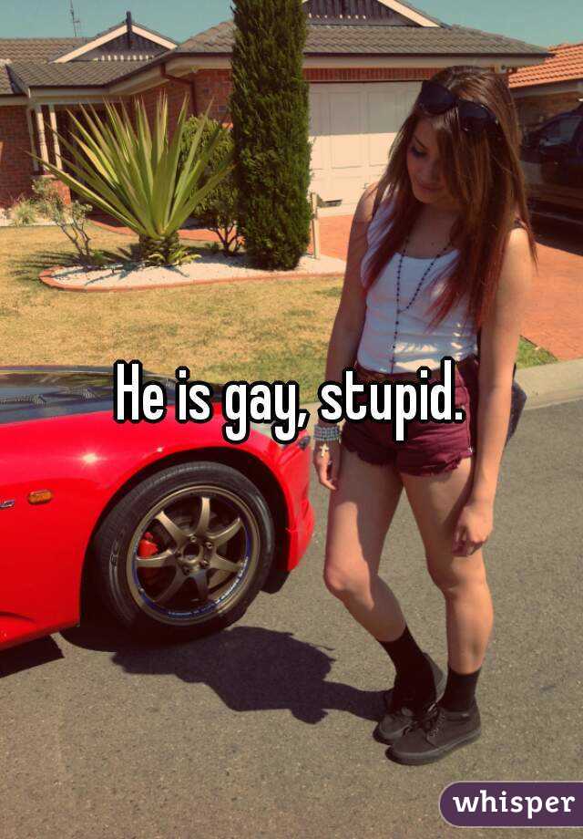 He is gay, stupid.