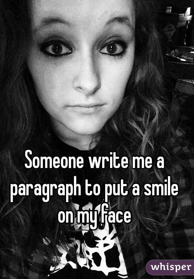 Write my paragraph for me