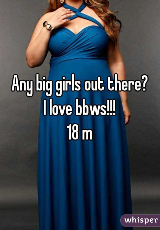 Any big girls out there?
I love bbws!!!
18 m