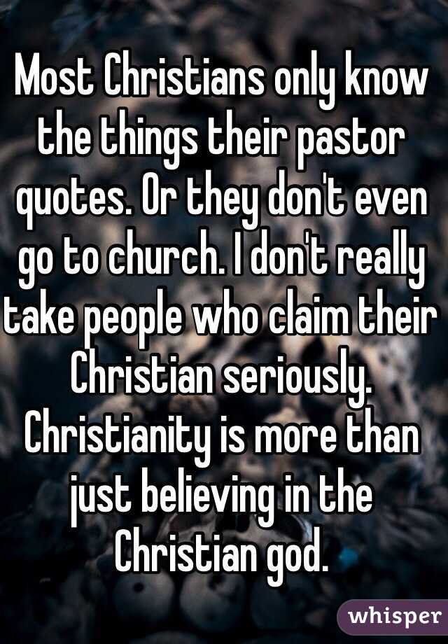 Most Christians only know the things their pastor quotes. Or they don't ...