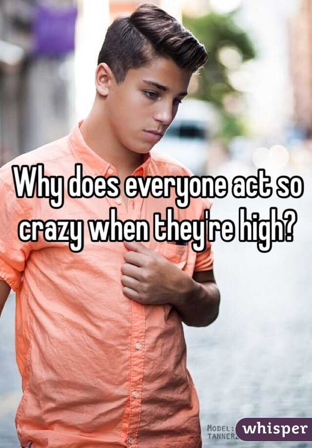 Why does everyone act so crazy when they're high?