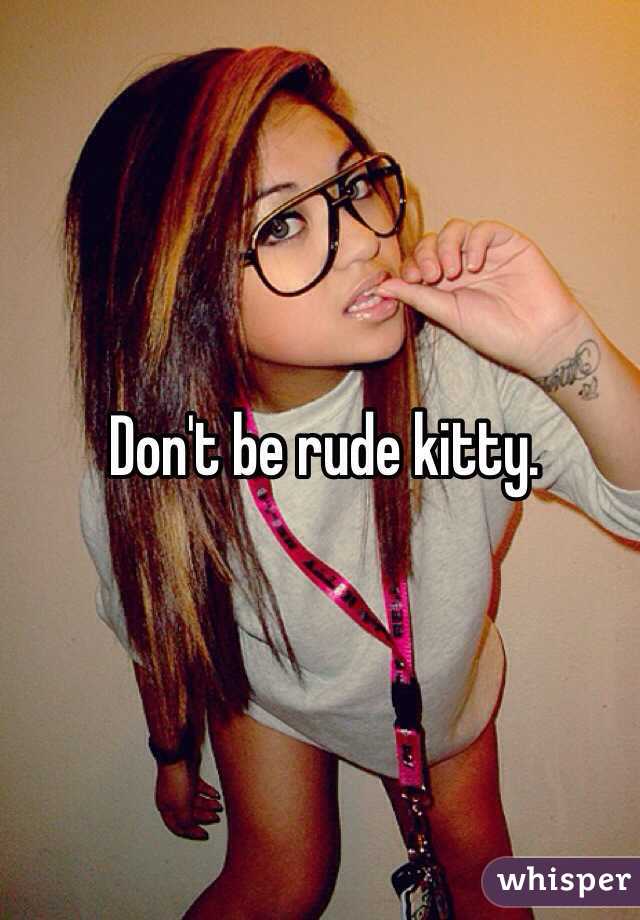 Don't be rude kitty.