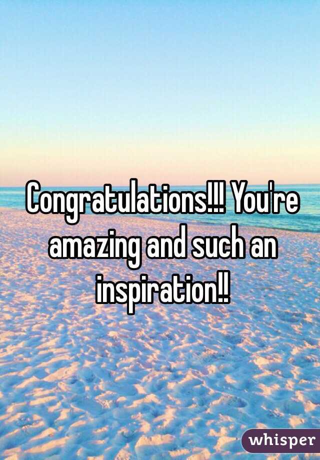 Congratulations!!! You're amazing and such an inspiration!!