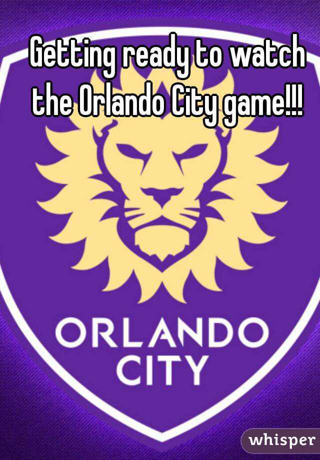 Getting ready to watch the Orlando City game!!! 