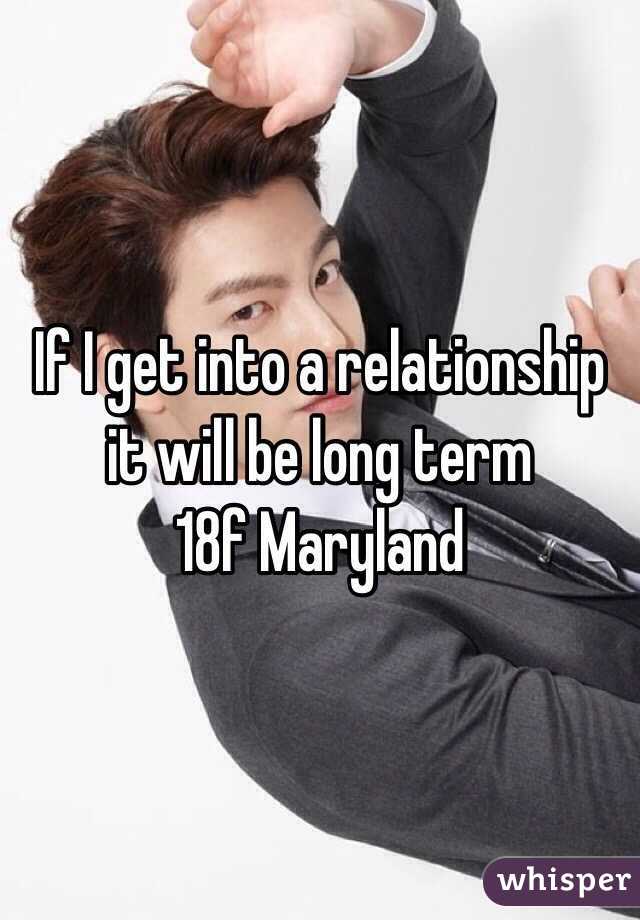 If I get into a relationship it will be long term
18f Maryland 