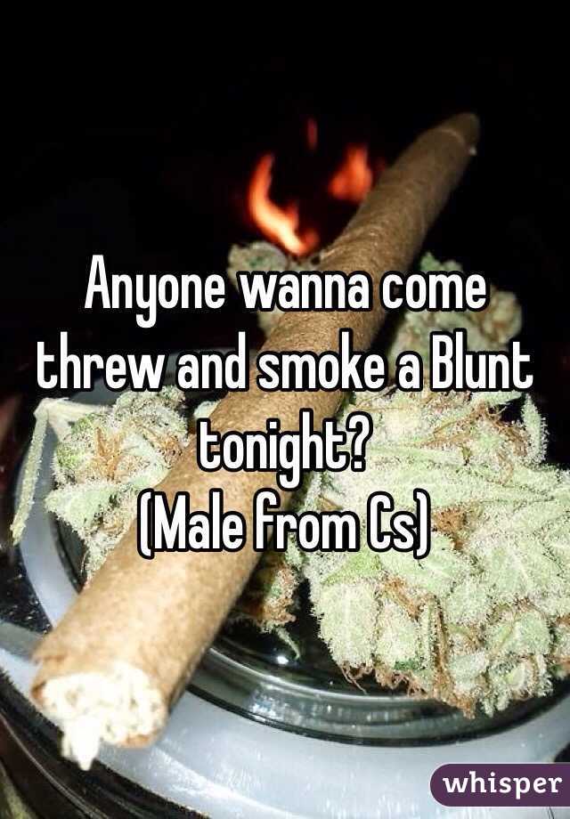 Anyone wanna come threw and smoke a Blunt tonight? 
(Male from Cs)