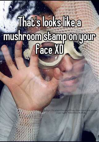 That s looks like a mushroom stamp on your face XD