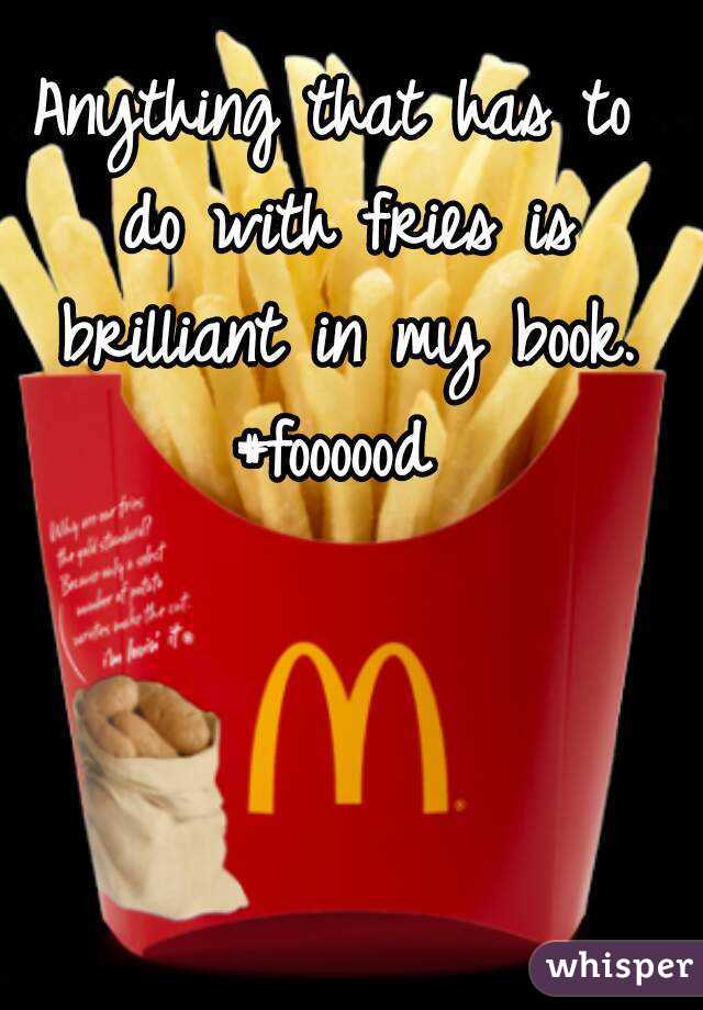 Anything that has to do with fries is brilliant in my book.
#foooood