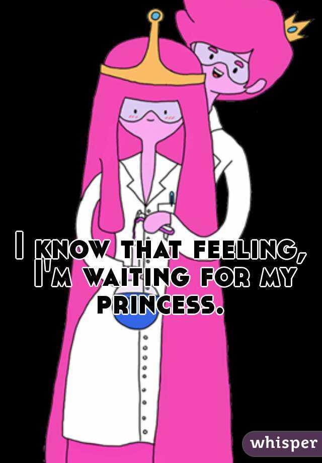 I know that feeling, I'm waiting for my princess. 