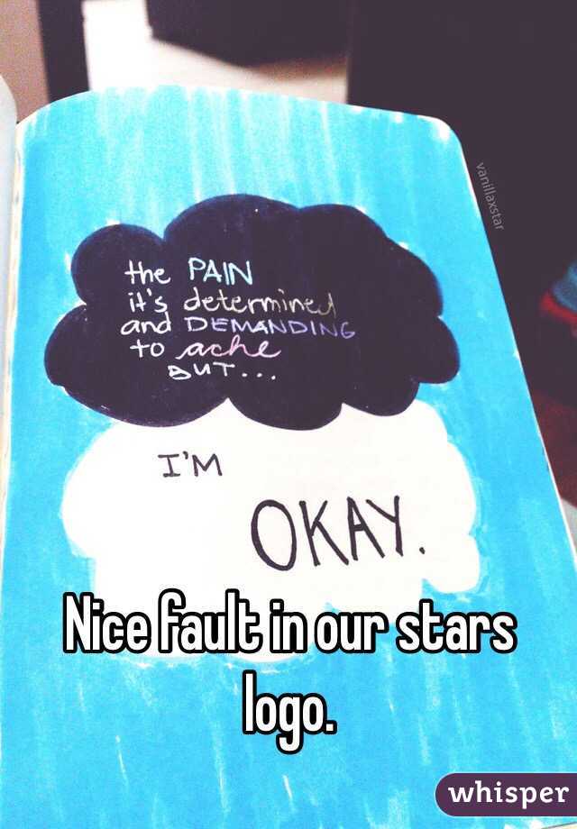 Nice fault in our stars logo.
