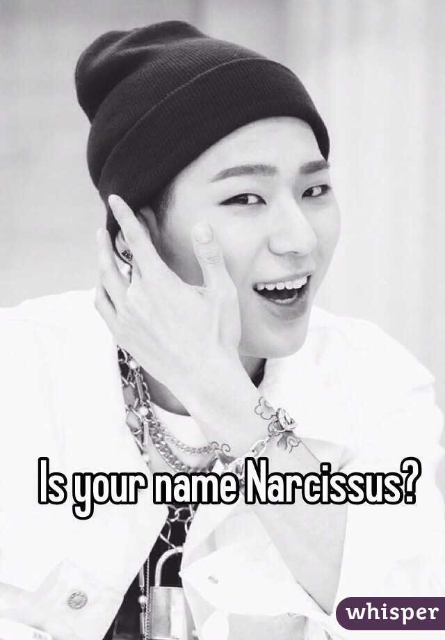 Is your name Narcissus? 